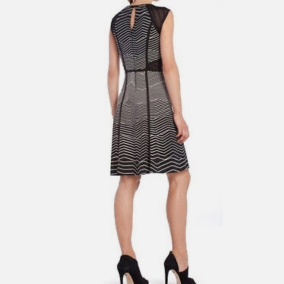 BCBGMAXAZRIA Ilana Striped Fit & Flare Dress XS - Picture 2 of 9
